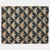 Blue and Gold Art Deco Fleecedecke (Vorderseite (Horizontal))