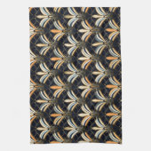 Blue and Gold Art Deco Geschirrtuch (Vertikal)