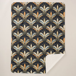 Blue and Gold Art Deco Sherpadecke