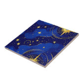 Blue and Gold Astrologie Stars und Sky Fliese (Seite)
