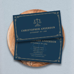 Blue and Gold Attorney at Law Visitenkarte