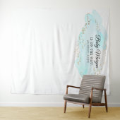 Blue and Gold Baby Dusche Hintergrund Foto Prop Wandteppich (Beispiel (Horizontal))