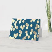 Blue and Gold Balloons 50. Geburtstag Karte (Rückseite)