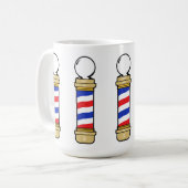Blue and Gold Barber Poles Kaffeetasse (Vorderseite Links)