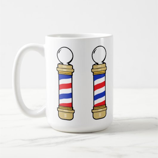 Blue and Gold Barber Poles Kaffeetasse (Links)