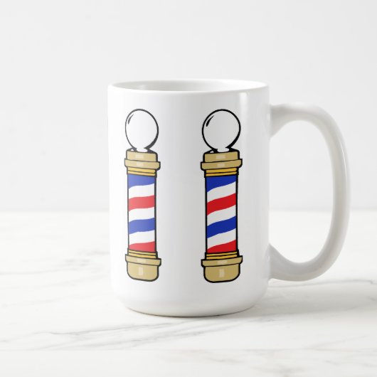 Blue and Gold Barber Poles Kaffeetasse (Rechts)