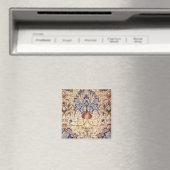 Blue and Gold Blume Magnet (In Situ (Geschirrspüler))
