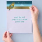 Blue and Gold Border with Peacock Feather Flyer (Hand)