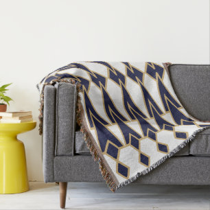 Blue and Gold Bowties Decke