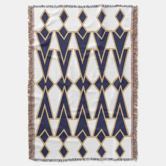 Blue and Gold Bowties Decke (Vorderseite Vertikal)