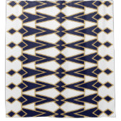 Blue and Gold Bowties Duschvorhang (Vorderseite)