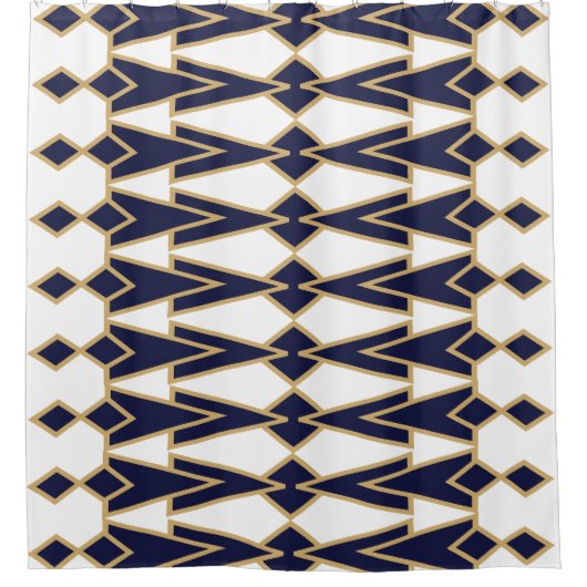 Blue and Gold Bowties Duschvorhang (Vorderseite)