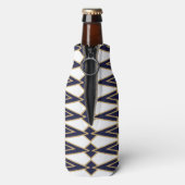Blue and Gold Bowties Flaschenkühler (Flasche Rückseite)