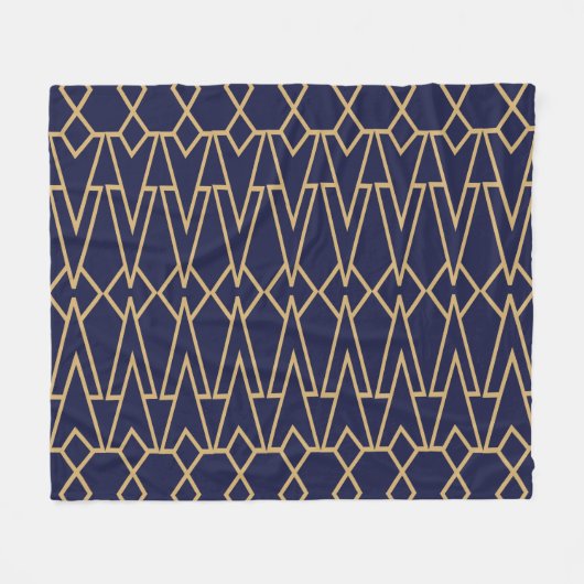 Blue and Gold Bowties Fleecedecke (Vorderseite (Horizontal))