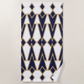 Blue and Gold Bowties Strandtuch (Vorderseite)