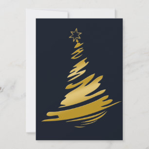 Blue and Gold Business Holiday Greetings Feiertagskarte