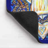 Blue and Gold Cancer Angel Mousepad (Ecke)