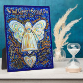 Blue and Gold Cancer Angel Painting Gedicht Plaque Fotoplatte (Seite)
