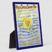 Blue and Gold Cancer Angel Painting Gedicht Plaque Fotoplatte (Seite)