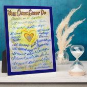 Blue and Gold Cancer Angel Painting Gedicht Plaque Fotoplatte (Seite)