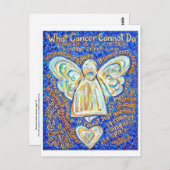 Blue and Gold Cancer Angel Postcard Postkarte (Vorne/Hinten)