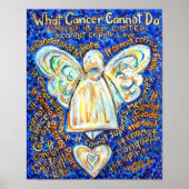 Blue and Gold Cancer Angel Poster (Vorne)