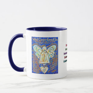 Blue and Gold Cancer Angel Tasse
