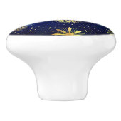 Blue and Gold Celestial Keramik Pull Keramikknauf (Seitenansicht)