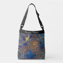 Blue and Gold Celestial Mandala Individuelle Name