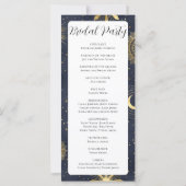 Blue and Gold Celestial Wedding Program (Rückseite)