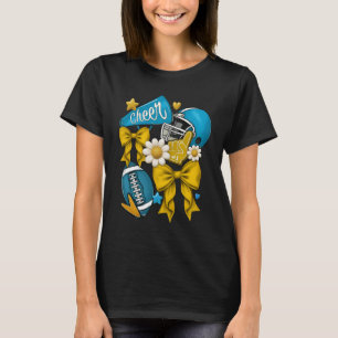 Blue and Gold Chef Fußball Spiel Tag Retro Coquet T-Shirt