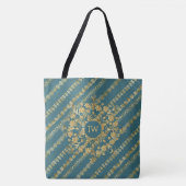 Blue and Gold Chic Fun Tote Bag Tasche (Vorderseite)