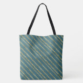 Blue and Gold Chic Fun Tote Bag Tasche (Rückseite)