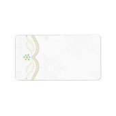 Blue and Gold Christmas Address Label Adressaufkleber (Vorne)