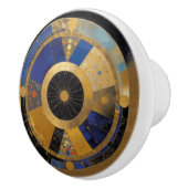 Blue and Gold Circle Keramikknauf (Rechts)