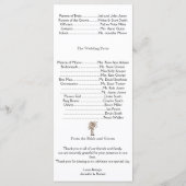 Blue and Gold Compass Rose Beach Hochzeitsprogramm Programm (Rückseite)