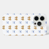 Blue and Gold Coquette Bow Case-Mate iPhone Hülle (Rückseite (Horizontal))