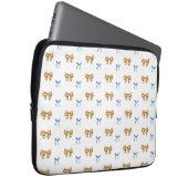 Blue and Gold Coquette Bow Laptopschutzhülle (Vorne Rechts)