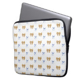 Blue and Gold Coquette Bow Laptopschutzhülle (Vorderseite Links)