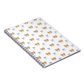 Blue and Gold Coquette Bow Notizblock (Rechte Seite)