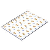 Blue and Gold Coquette Bow Notizblock (Linke Seite)