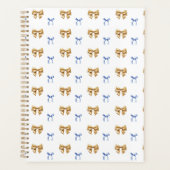 Blue and Gold Coquette Bow Planer (Vorderseite)