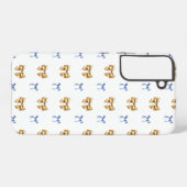 Blue and Gold Coquette Bow Samsung Galaxy Hülle (Rückseite (Horizontal))