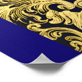 Blue and Gold Crown Prince Baby Duschbanner Poster (Ecke)