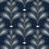 Blue and Gold Elegante Art Deco Geschenkpapier
