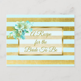 Blue and Gold Elegante Hochzeitsreise mit dem Bike Postkarte