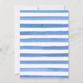 Blue and Gold Floral Pumpkins Hochzeit im Herbst Dankeskarte (Rückseite)