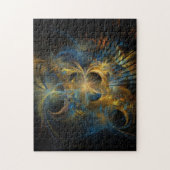 Blue and Gold Fracta Puzzle (Vertikal)