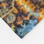 blue and gold fractal swirl fleecedecke (Ecke)