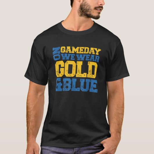 Blue and Gold Game Day Group Tees for High School (Vorderseite)